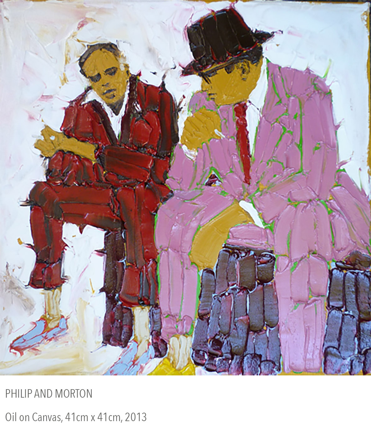 2013 oil painting called Philip and Morton