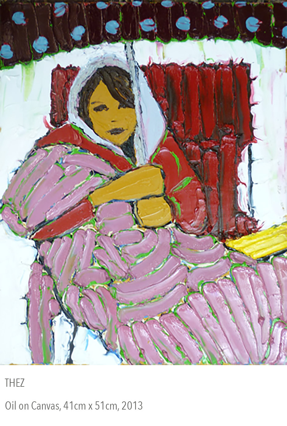 2013 oil painting called Thez
