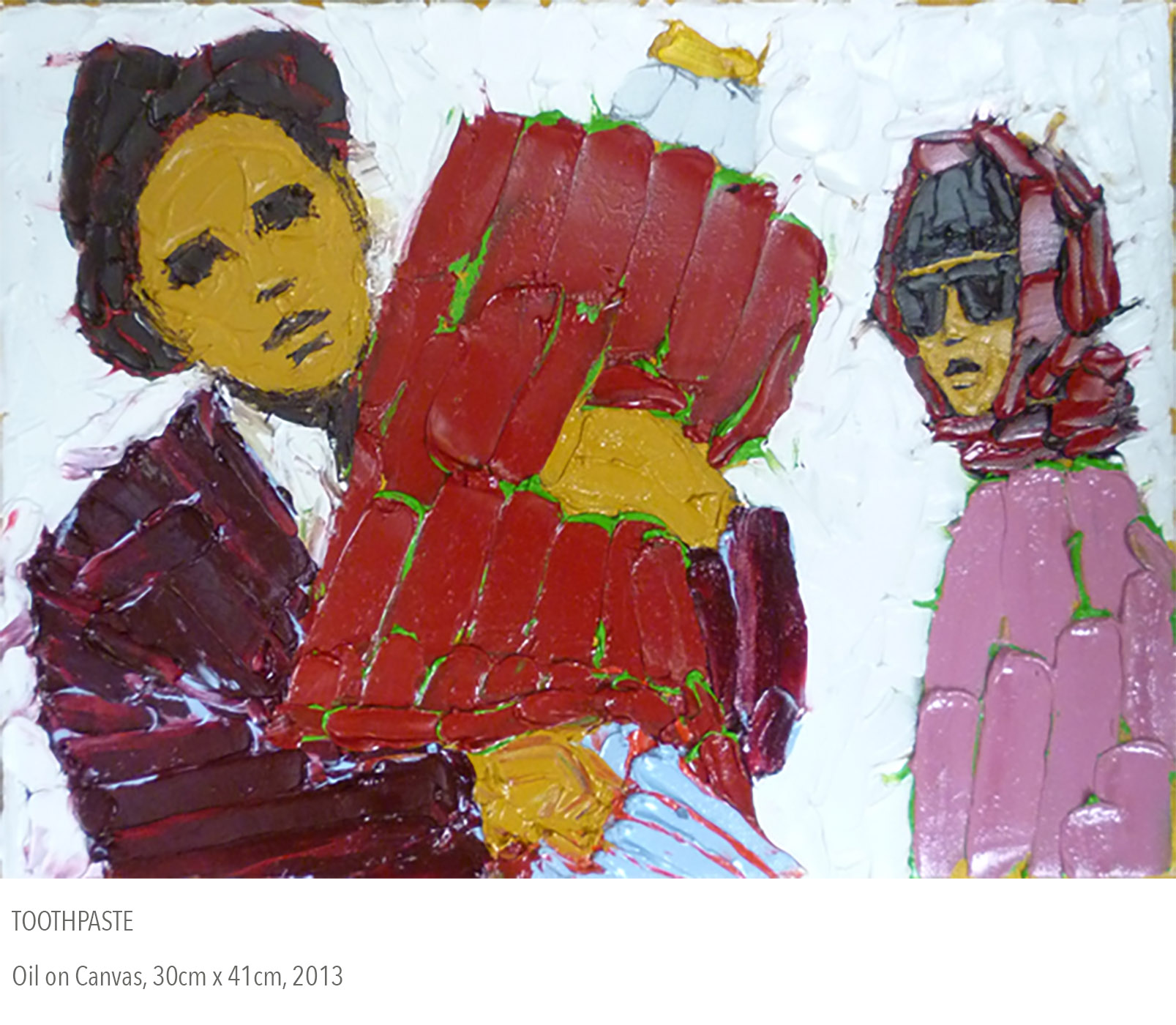 2013 oil painting called Toothpaste