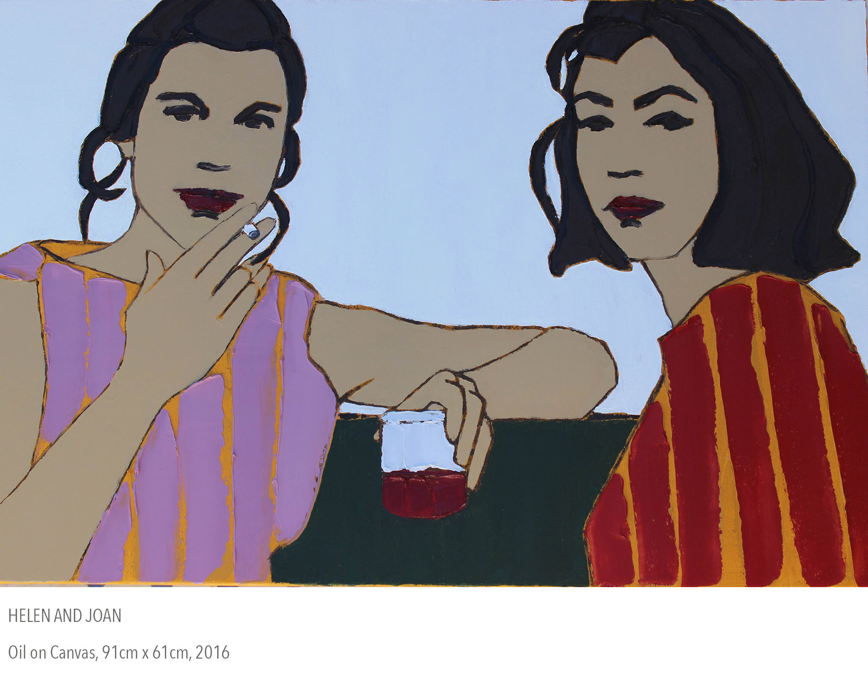 2016 oil painting called Helen and Joan
