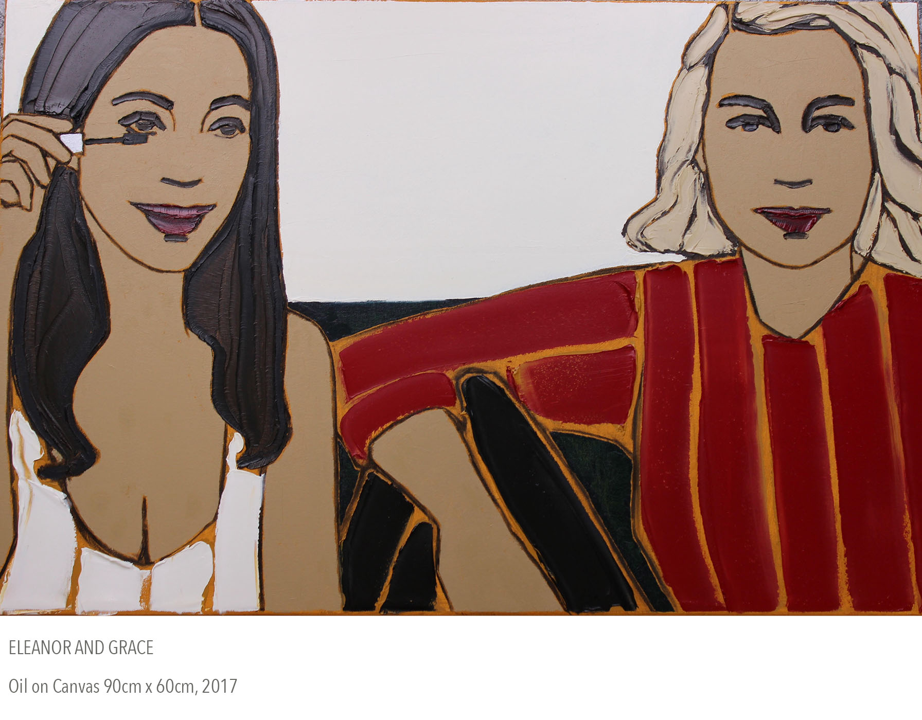 2017 oil painting called Eleanor and Grace