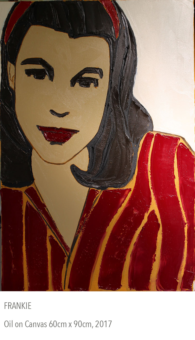 2017 oil painting called Frankie