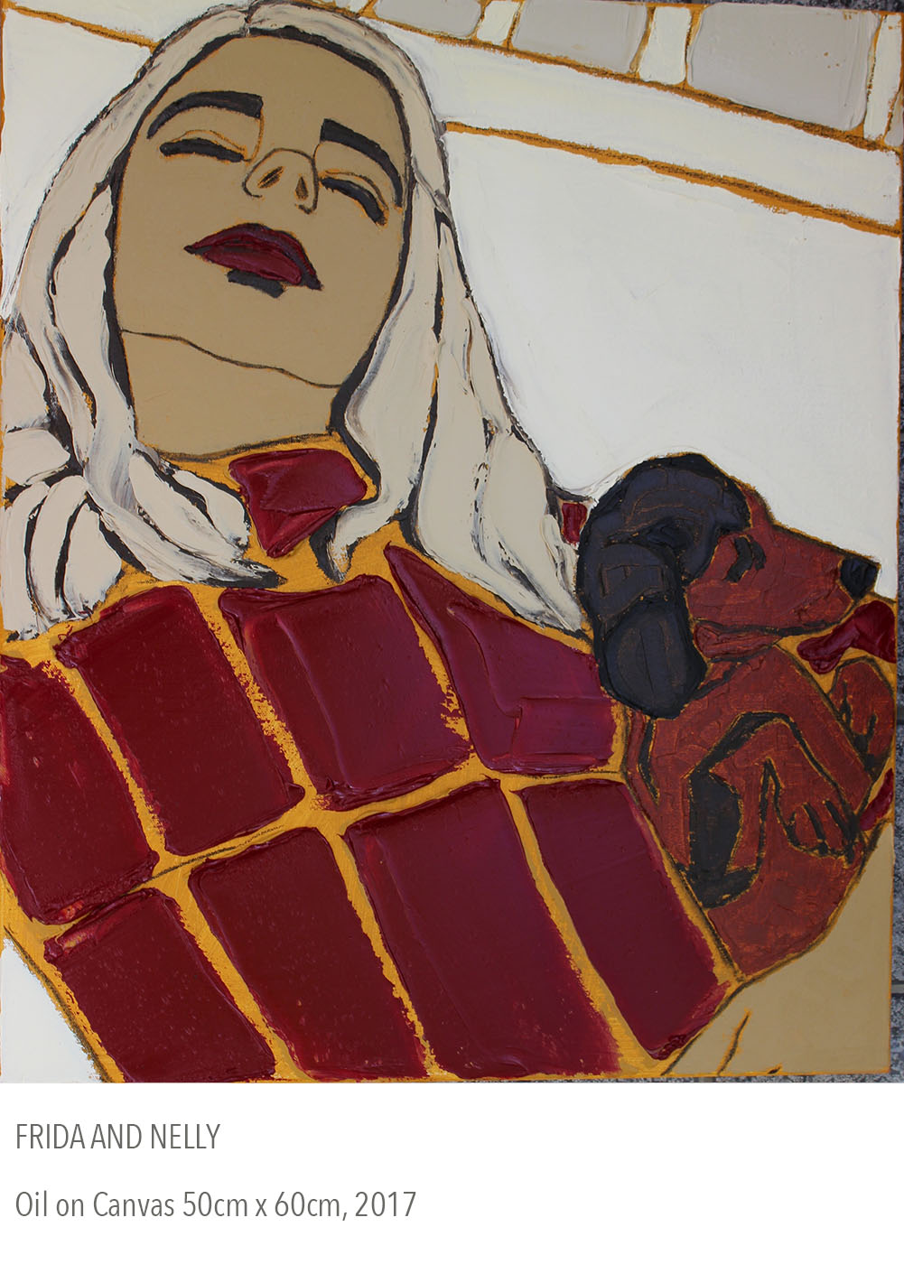 2017 oil painting called Frida and Nelly