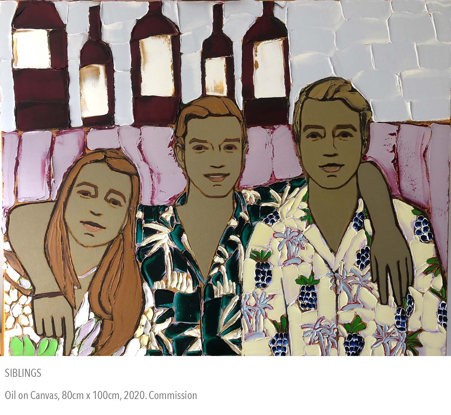 2020 oil painting called Siblings