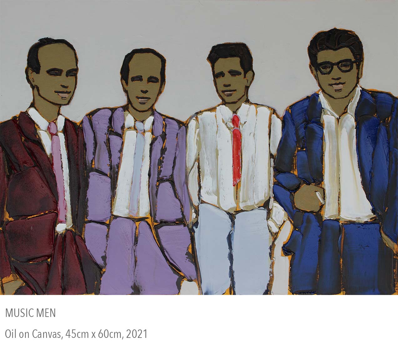 2021 oil painting called Music Men