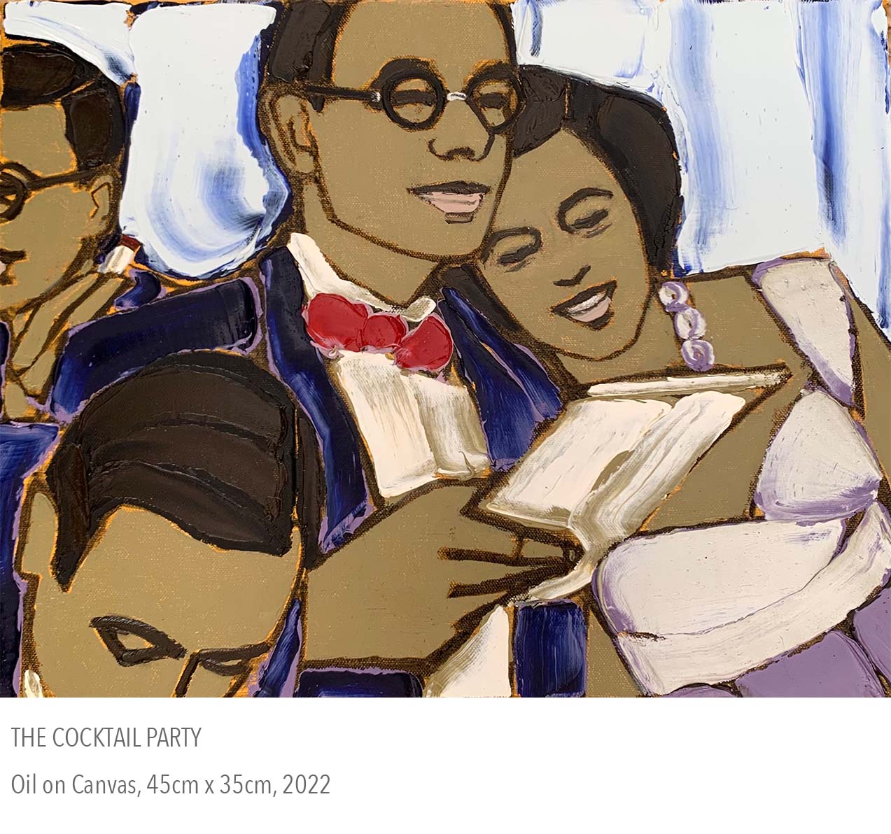 2022 oil painting called The Cocktail Party