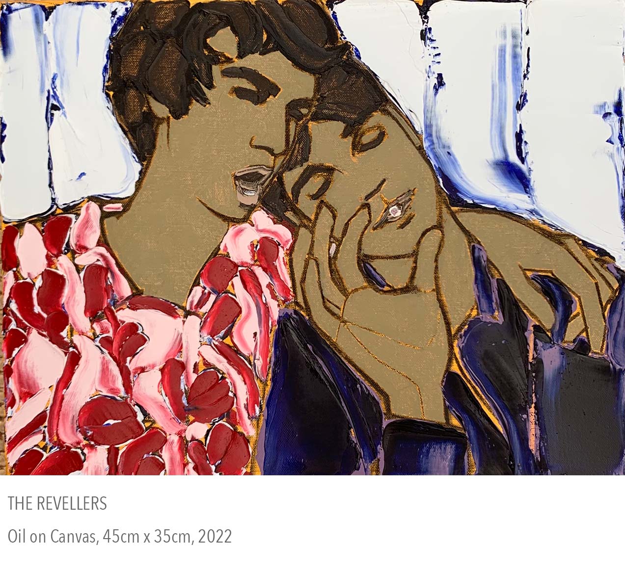 2022 oil painting called The Revellers